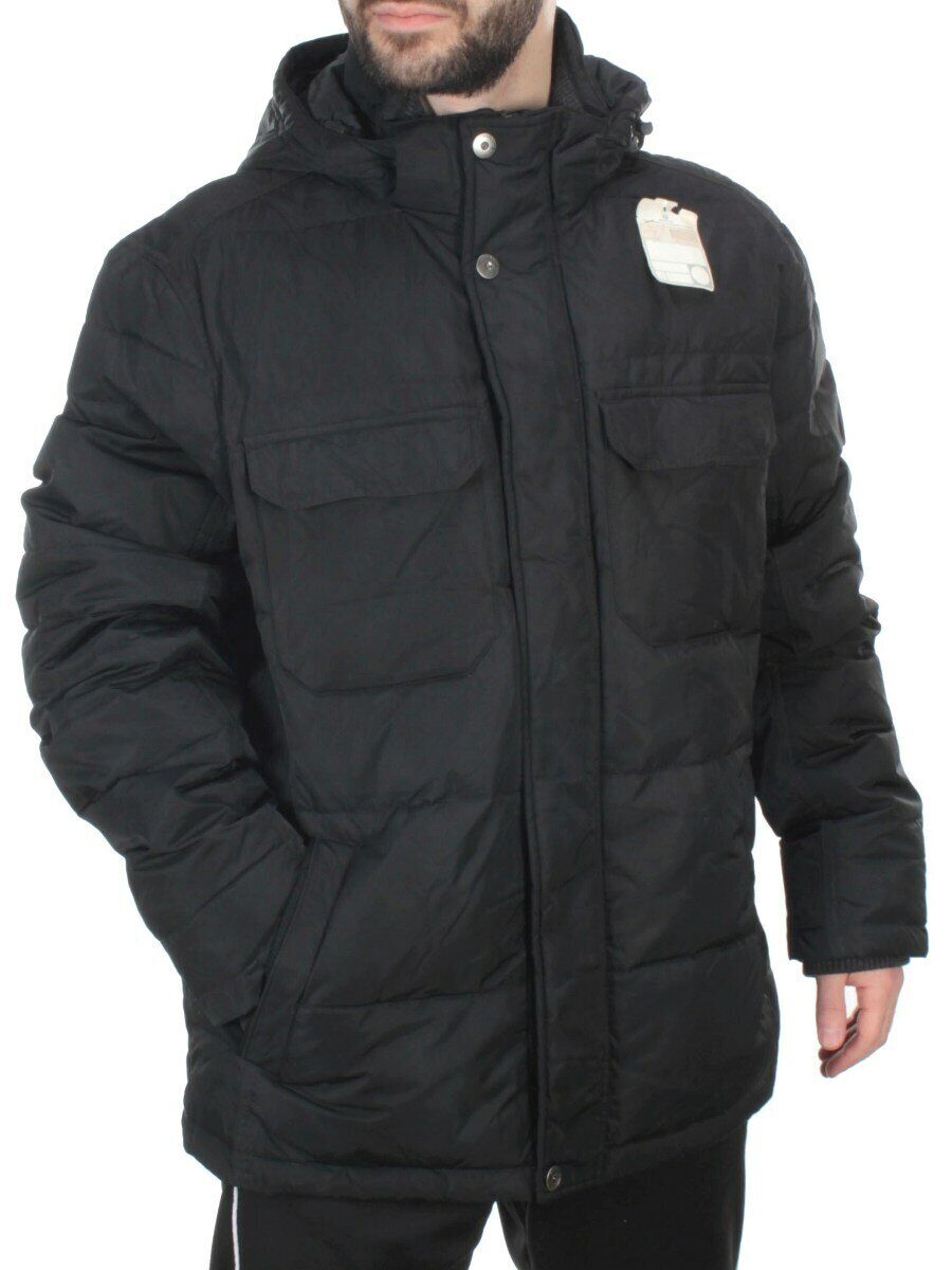 85323600-74534 BLACK Куртка зимняя мужская NO NAME (150 гр. холлофайбер) размер L - 48 российский