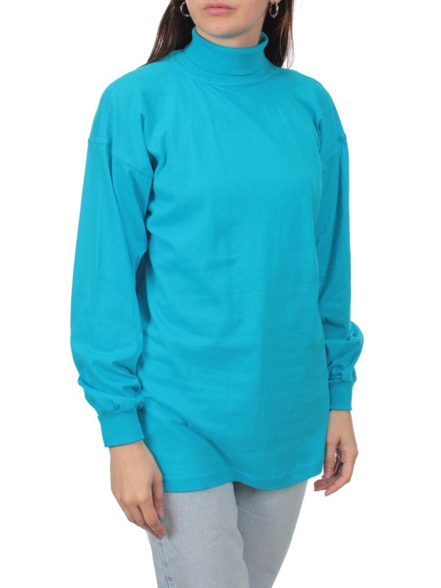D0148 LT. BLUE Водолазка женская (100% хлопок)