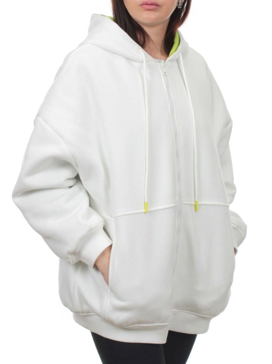 2560 WHITE/YELLOW Худи женское (50 гр. синтепон)