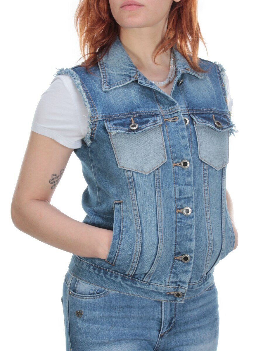 Купить жилет женский джинсовый в интернет-магазине | centerforstrategy.ru