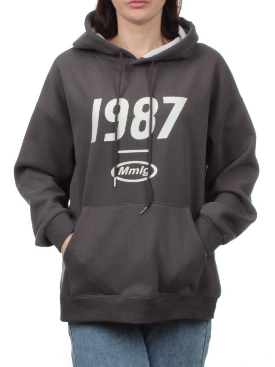 PG-I990I-2313 DK. GRAY Худи женское (90% хлопок, 10% полиэстер)