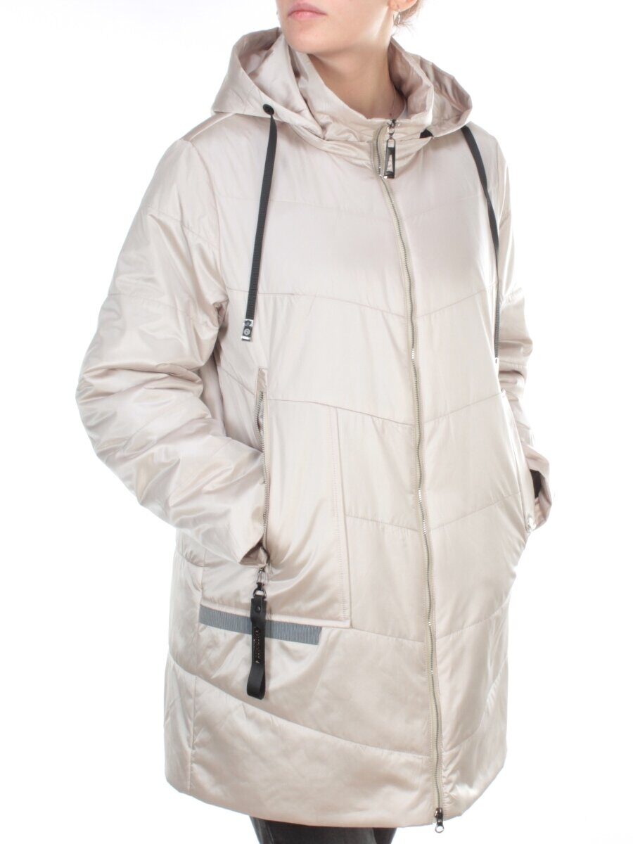 22-303 BEIGE Куртка демисезонная женская AKiDSEFRS (100 гр.синтепона)