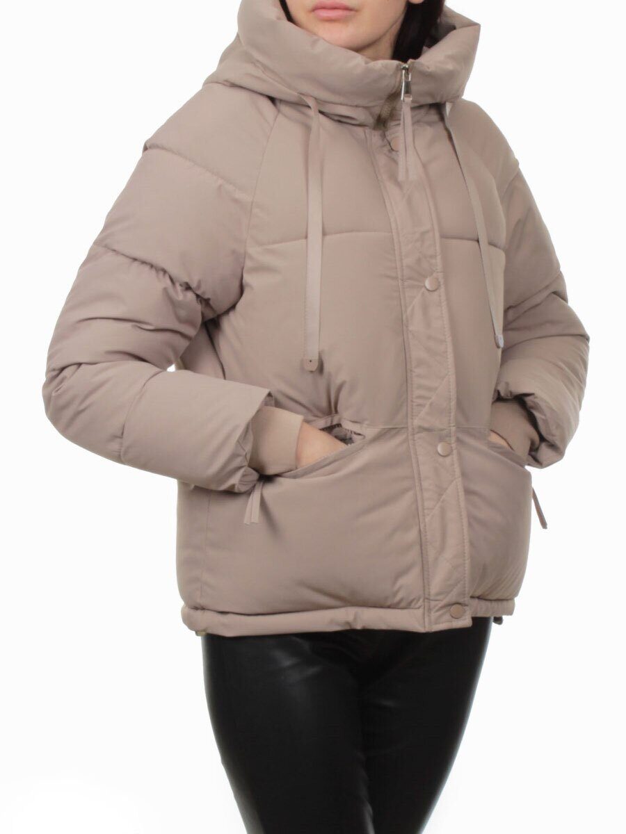 A2301 DK. BEIGE Куртка зимняя женская (150 гр. холлофайбер)