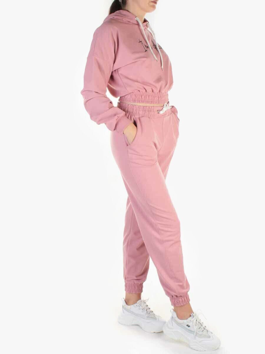 Y276 PINK Спортивный костюм женский (100% хлопок)