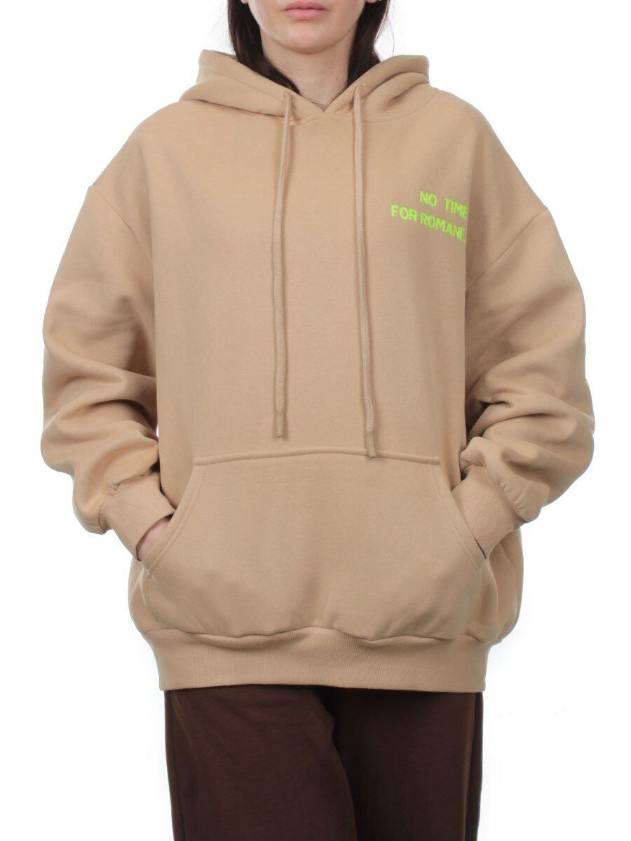 2620 BEIGE Толстовка женская (85% хлопок, 10% полиэстер, 5% спандекс)