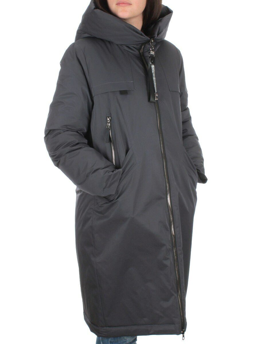 2316 DK.GRAY Пальто зимнее женское (200 гр. холлофайбера)