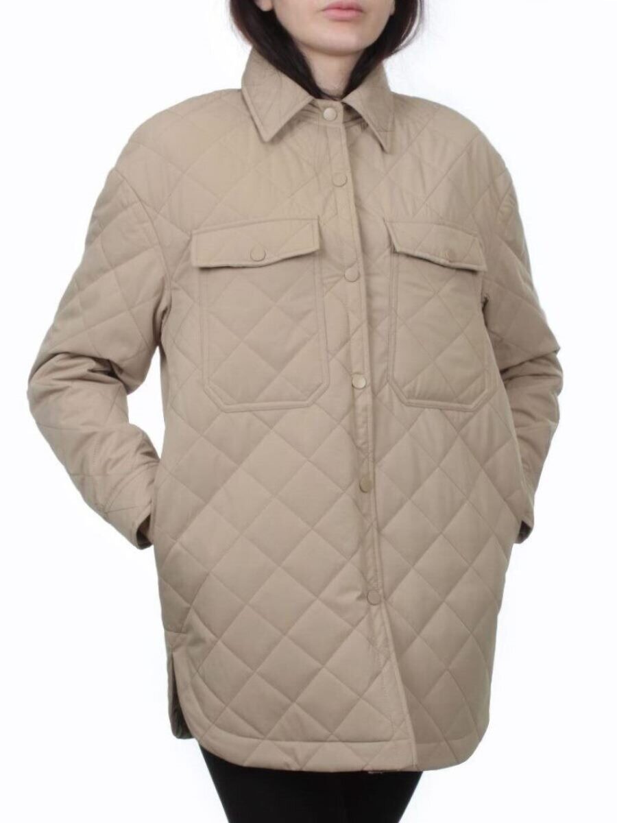 H24-002 BEIGE Куртка демисезонная женская (100 гр. холлофайбер)