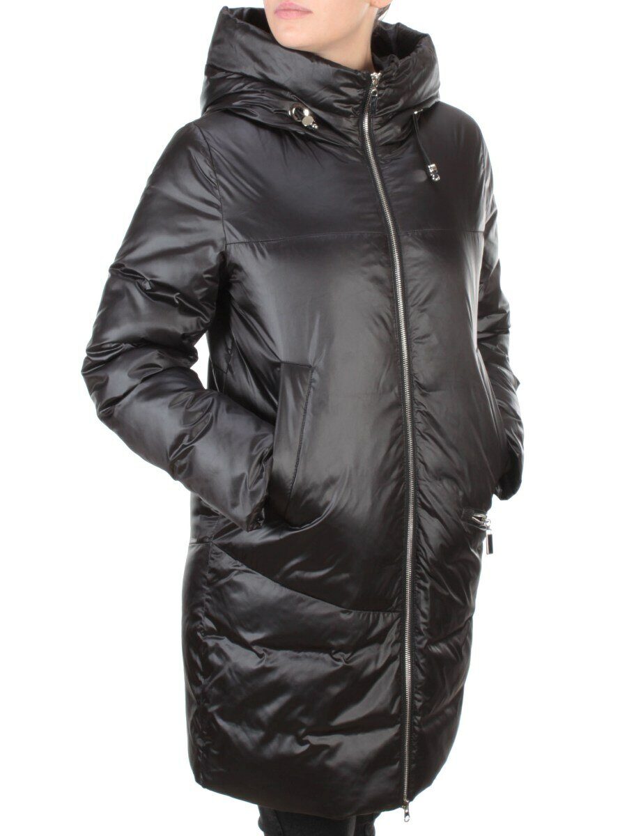 GWD21530P BLACK Пальто зимнее женское PURELIFE (200 гр .холлофайбер)