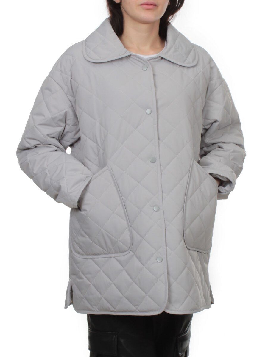 H24-003 GRAY Куртка демисезонная женская (100 гр. холлофайбер)