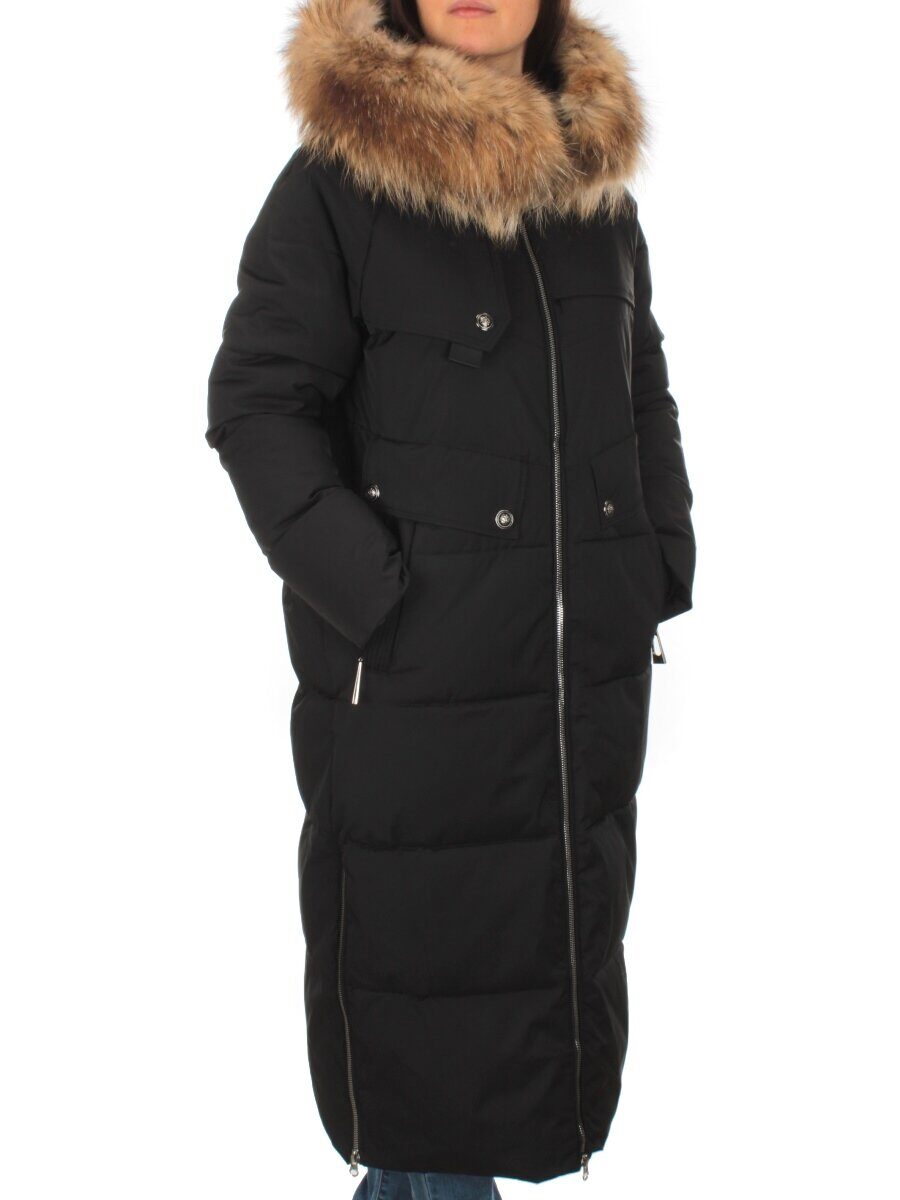 H23-631 BLACK Пальто зимнее женское (200 гр. тинсулейт)
