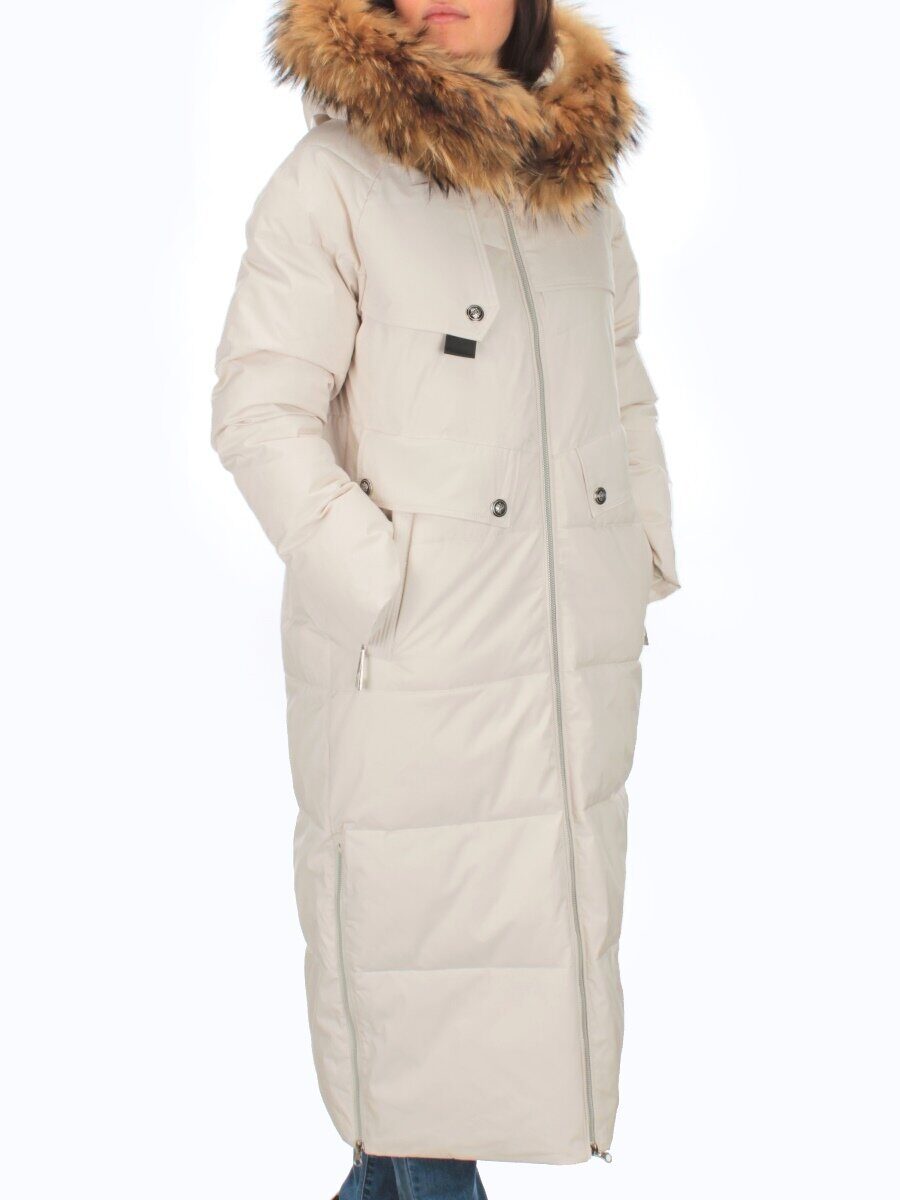 H23-631 LT. BEIGE Пальто зимнее женское (200 гр. тинсулейт)