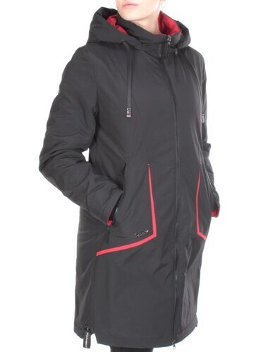21-60 BLACK Куртка демисезонная женская AKiDSEFRS (100 гр.синтепона) размер 46 российский