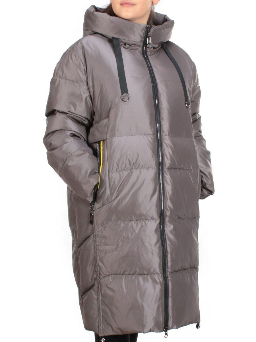 2219 GRAY Пальто зимнее женское LYDIA (200 гр. холлофайбер) размер 56/58