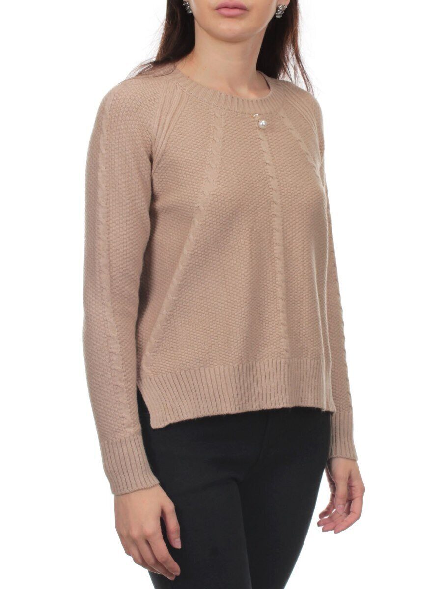 607 DK. BEIGE Кофта женская (50% шерсть, 50% полиэстер) размер 44/46 российский