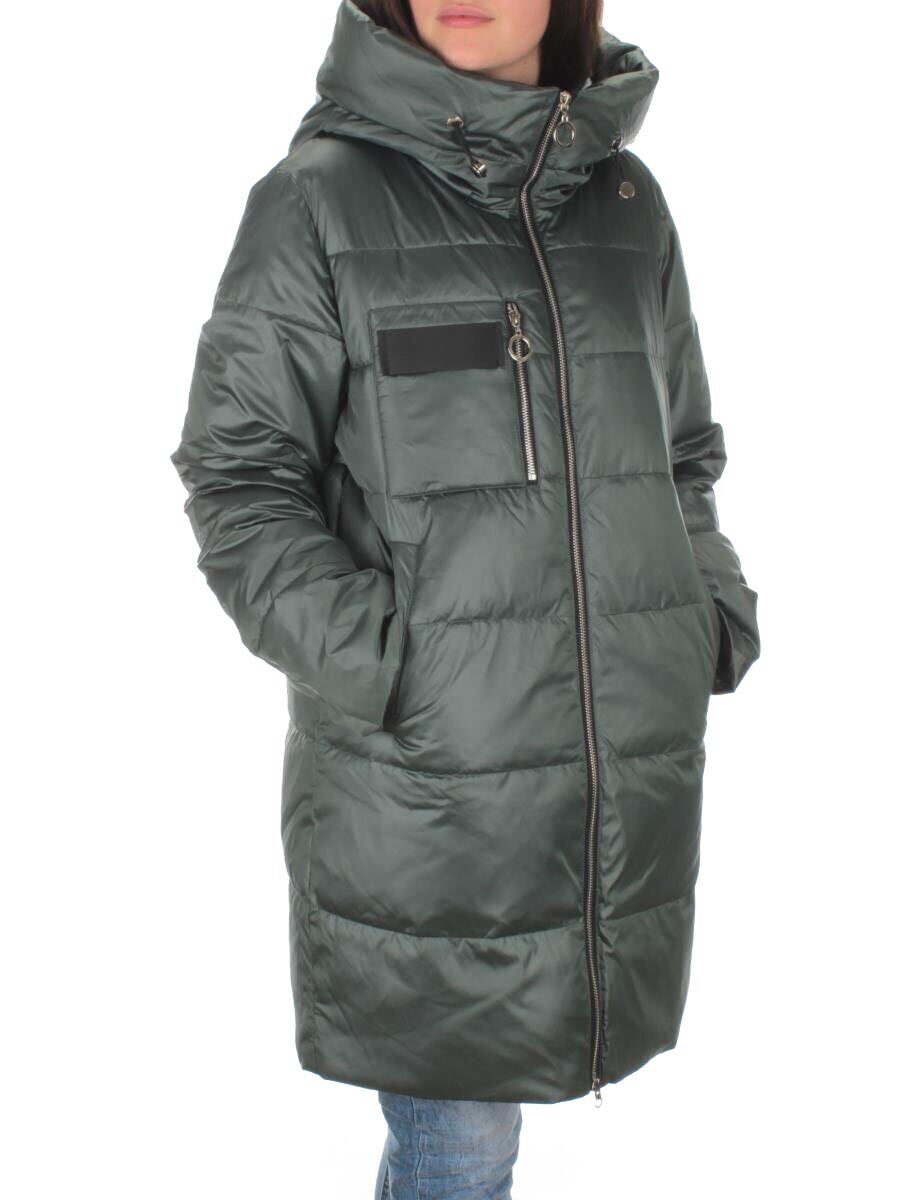S21121 GRAY/GREEN Куртка зимняя женская (150 гр. холлофайбера) размер 48