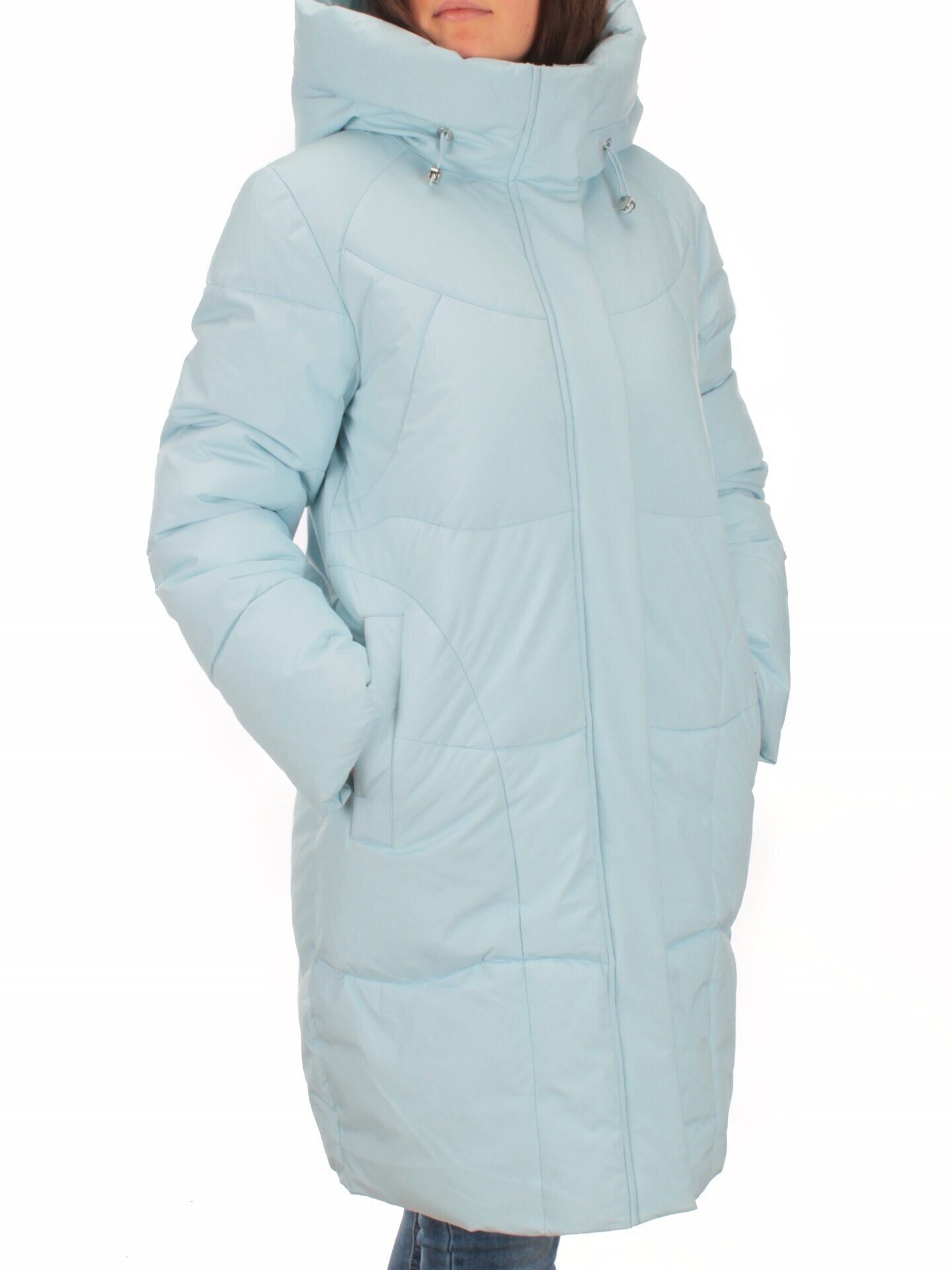 2301 BLUE Пальто зимнее женское Flance Rose (200 гр. холлофайбер) размер 48