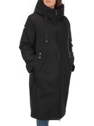 2392 BLACK Пальто зимнее женское (200 гр. холлофайбер) размер 48/50