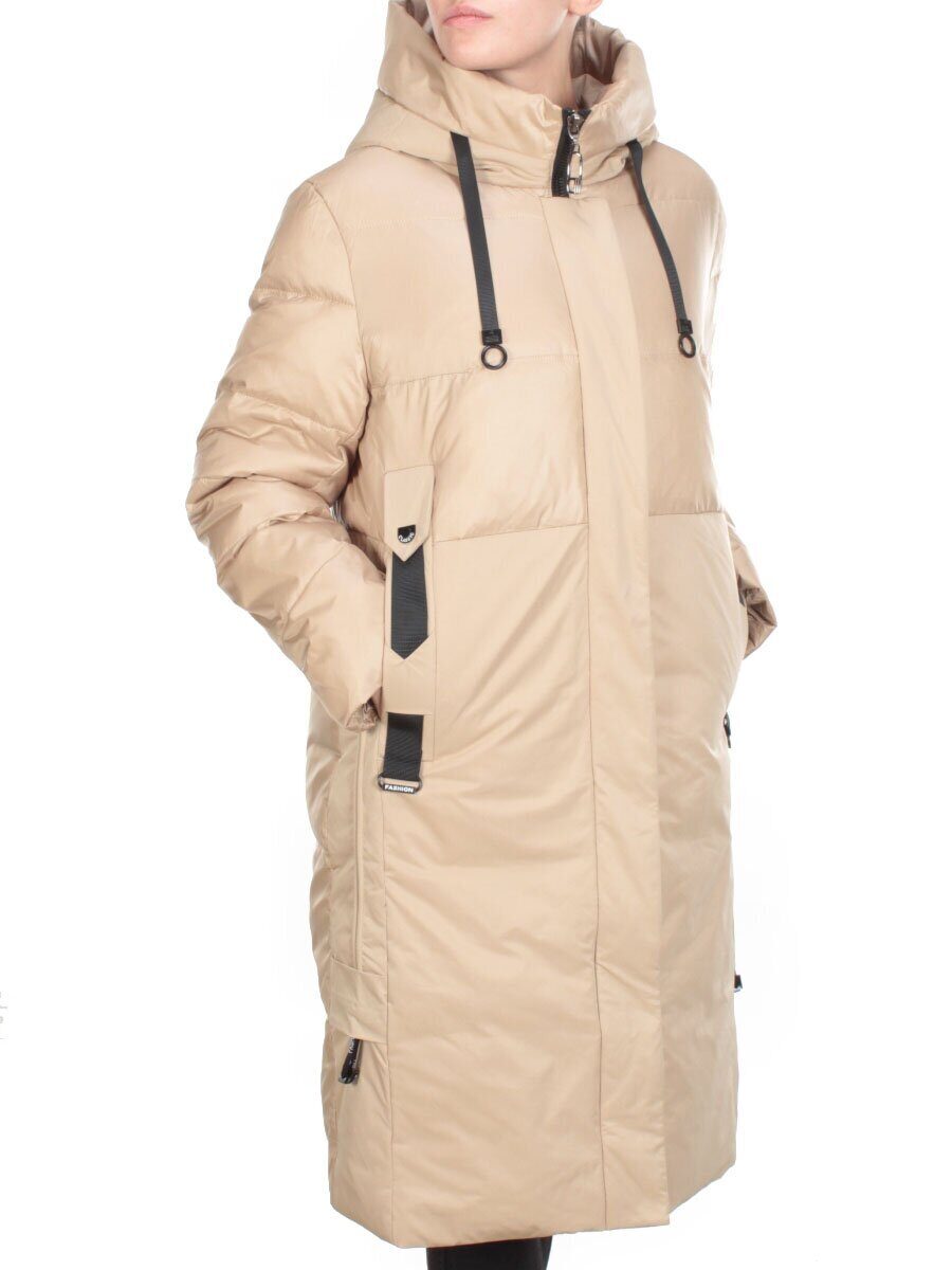 2211 BEIGE Пальто зимнее женское LYDIA (200 гр. холлофайбер) размер 50/52