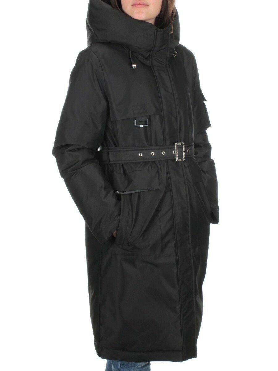 EAC293 BLACK Куртка зимняя женская (200 гр. холлофайбера) размер 48