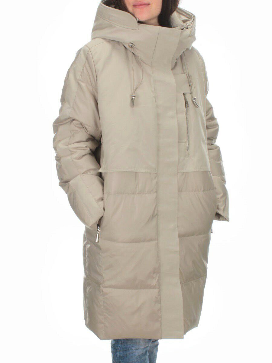 C223 GRAY/BEIGE Куртка зимняя женская (200 гр. холлофайбера) размер 48