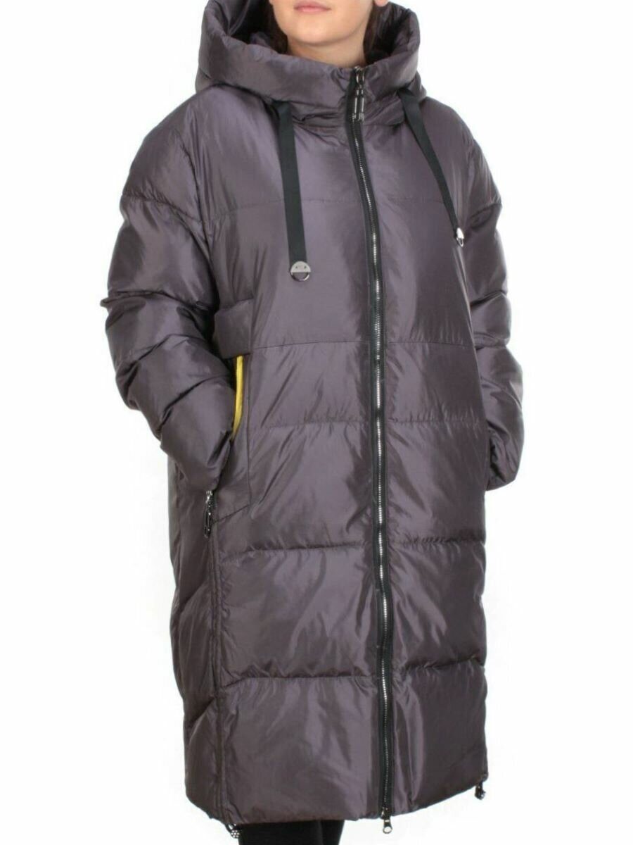 2219 DARK GRAY Пальто зимнее женское LYDIA (200 гр. холлофайбер) размер 64/66