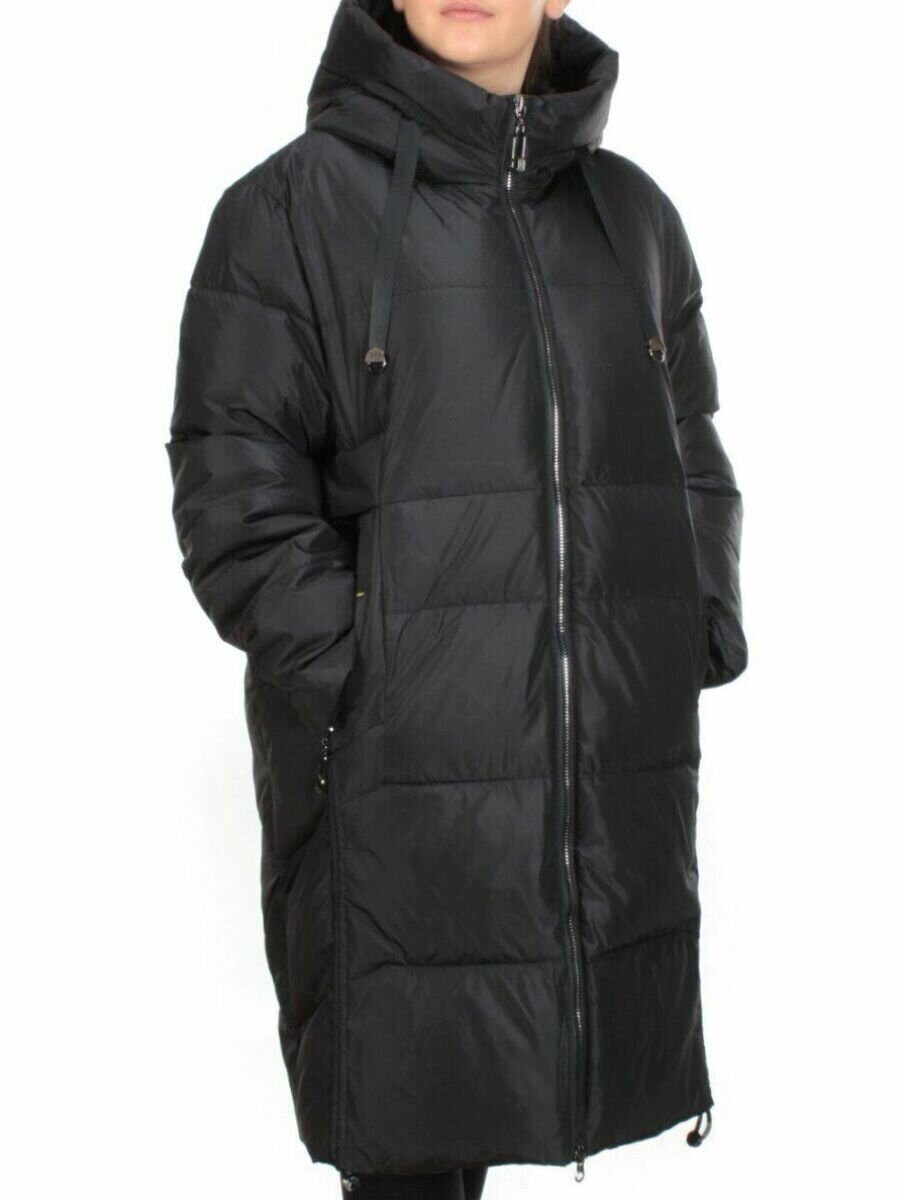 2219 BLACK Пальто зимнее женское LYDIA (200 гр. холлофайбер) размер 60/62