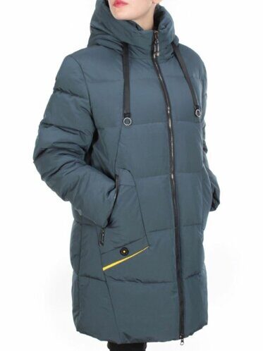 2218 AQUAMARINE Пальто зимнее женское LYDIA (200 гр .холлофайбер) размер 58