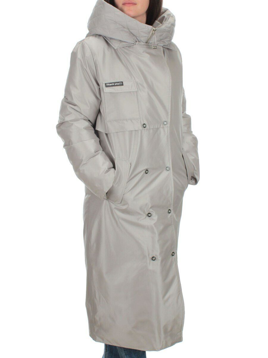EAC327 LT.GRAY Пальто зимнее женское (200 гр. холлофайбера) размер 48
